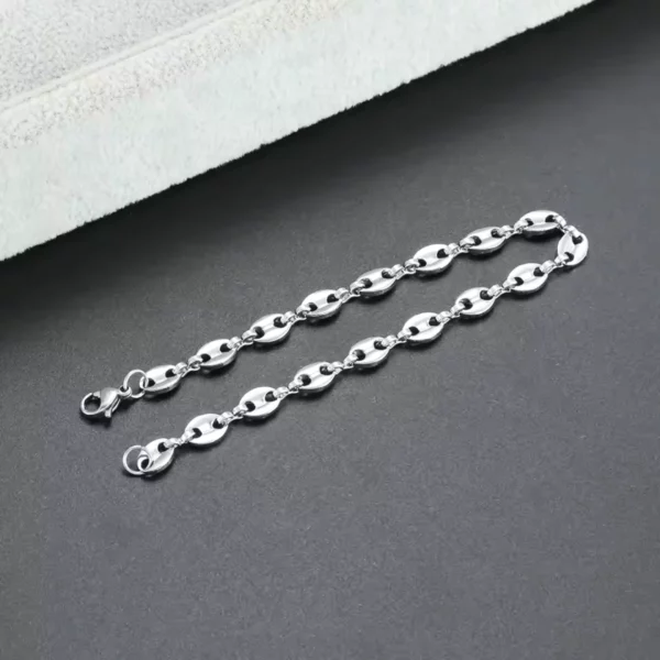 Bracelet grain de café argent​ femme – Image 3