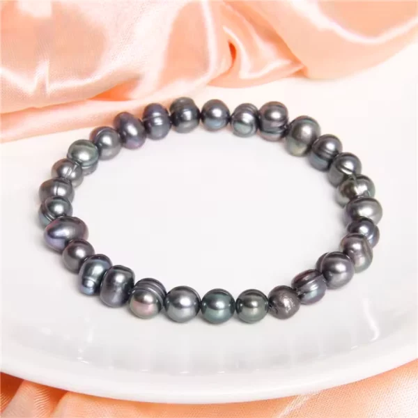 Bracelet homme perle noir​e – Image 4