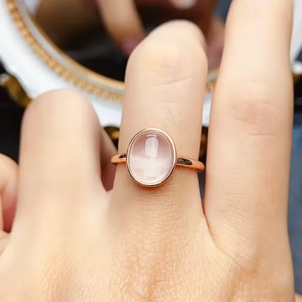 Bague en quartz rose Léa