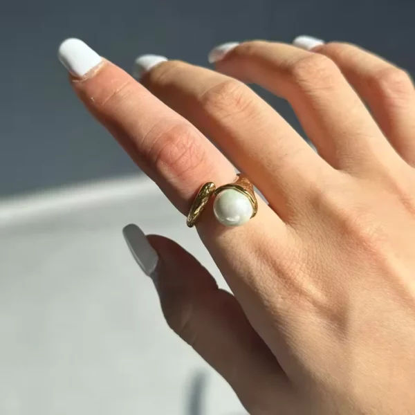 Bague perle moderne Maïa