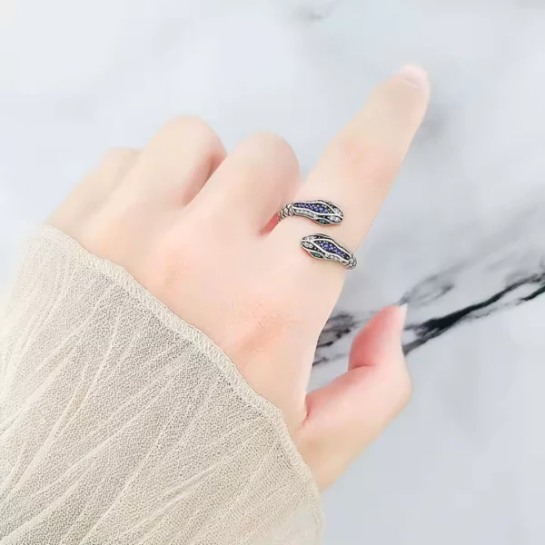 Bague serpent en argent