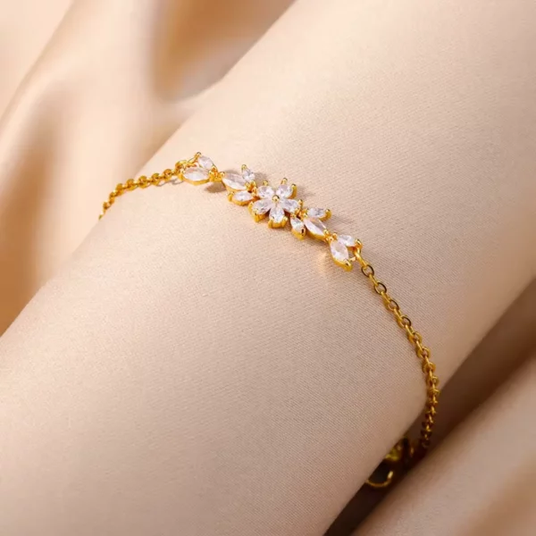 Bracelet femme acier inoxydable Marguerite