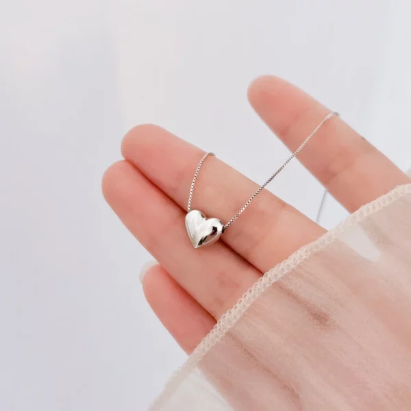 Collier coeur argent Héloïse – Image 3