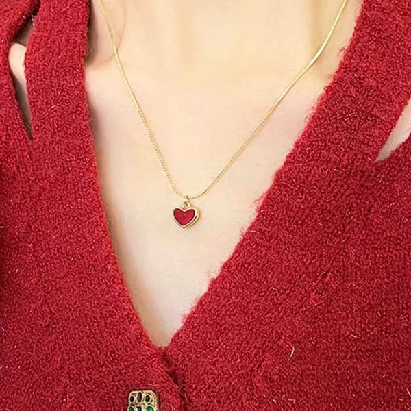 Collier coeur rouge Florine