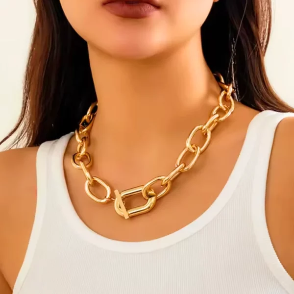 Collier femme grosse maille Eva