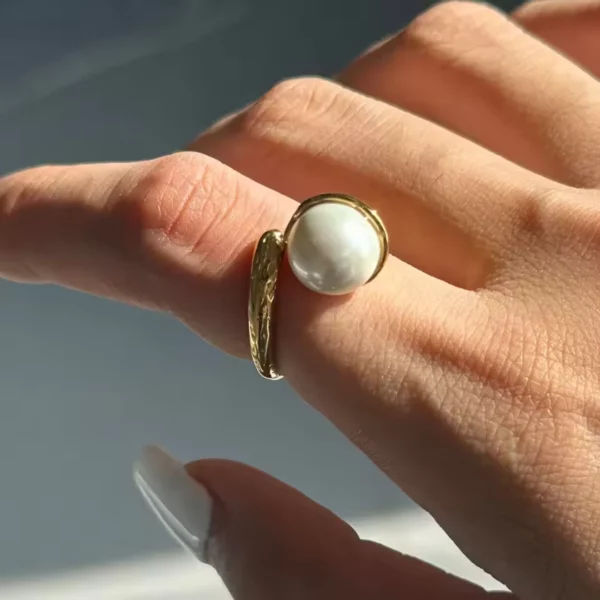 Bague perle moderne Maïa – Image 2