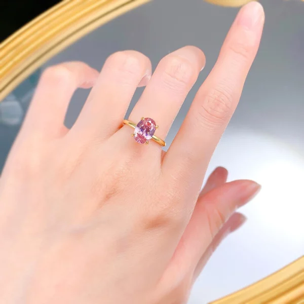 Bague saphir rose Amandine