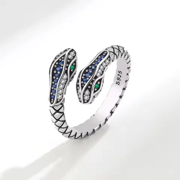 Bague serpent en argent – Image 2