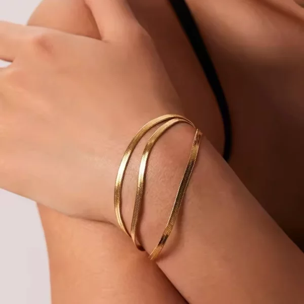 Bracelet doré femme Iris – Image 2