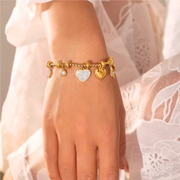 Bracelet en coeur Céleste – Image 2