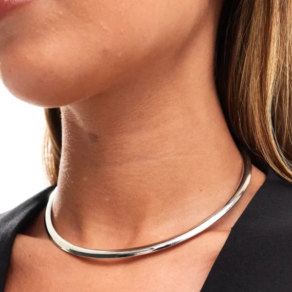 Collier ras de cou argent femme Adèle – Image 2