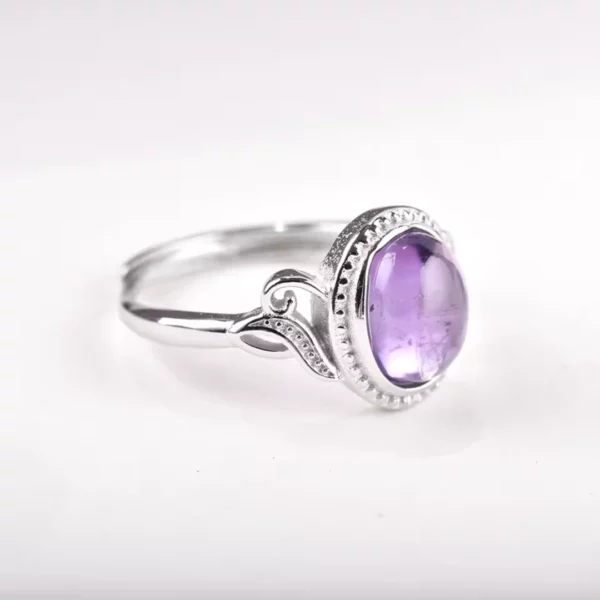 Bague amethyste et argent – Image 4