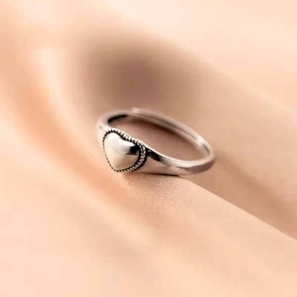 Bague argent coeur Eléa – Image 4