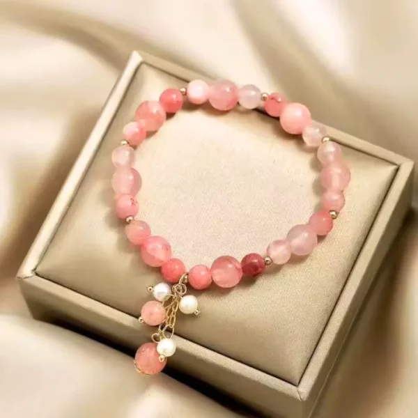 Bracelet en quartz rose Victoria – Image 2