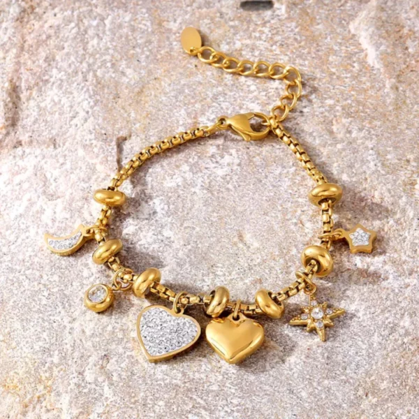 Bracelet en coeur Céleste – Image 4