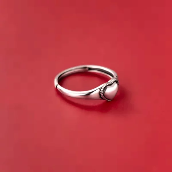 Bague argent coeur Eléa – Image 3