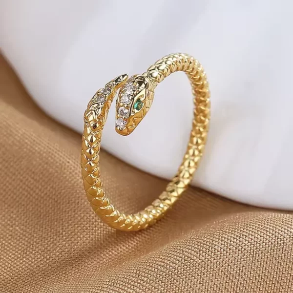 Bague serpent or Ambre – Image 3