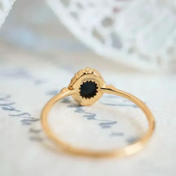 Bague en pierre noire Juliette – Image 6