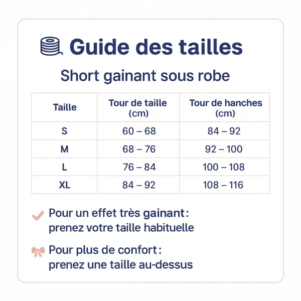 Short Gainant Sous Robe - Effet ventre plat, cuisses galbées et maintien invisible anti-frottement – Image 3