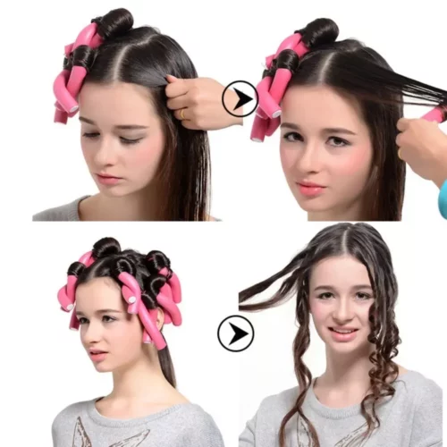 Bigoudis pour cheveux – Boucles parfaites sans chaleur – Coiffure facile et volume naturel
