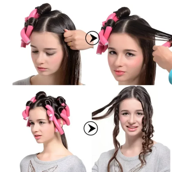 Bigoudis pour cheveux – Boucles parfaites sans chaleur – Coiffure facile et volume naturel