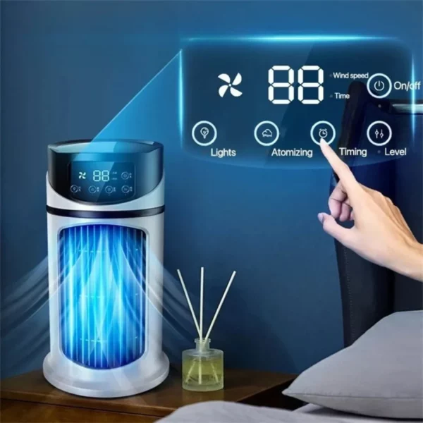 Climatiseur mobile silencieux sans installation – Rafraîchissement instantané sans travaux, idéal pour l'été – Image 4