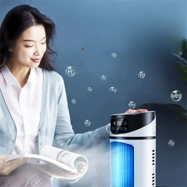 Climatiseur mobile silencieux sans installation – Rafraîchissement instantané sans travaux, idéal pour l'été – Image 3