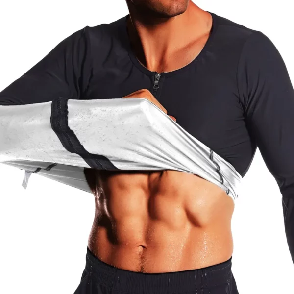 Haut de sudation à manches longues homme – Brûle graisses efficacement – Idéal pour perte de poids et silhouette affinée – Image 5
