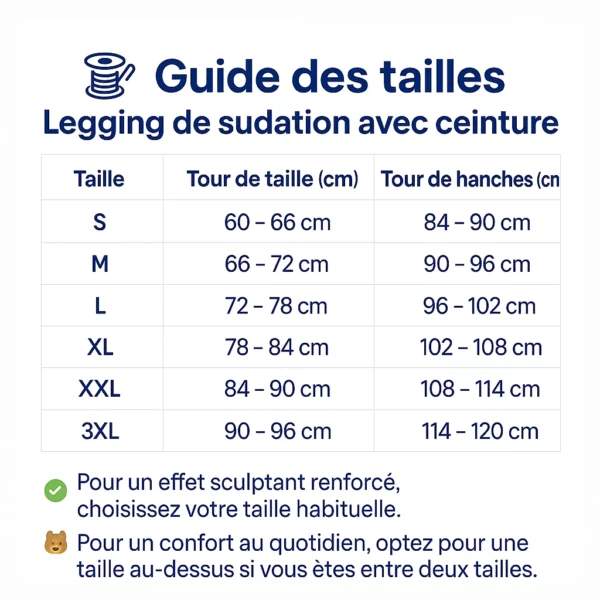Legging de sudation avec ceinture – Affine la silhouette et booste la perte de poids rapidement – Image 3