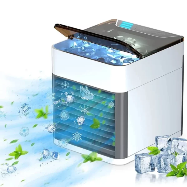 Rafraîchisseur d'air mobile silencieux – Air frais instantané sans bruit pour un confort optimal chez vous – Image 2