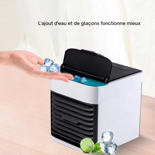 Rafraîchisseur d'air mobile silencieux – Air frais instantané sans bruit pour un confort optimal chez vous – Image 4