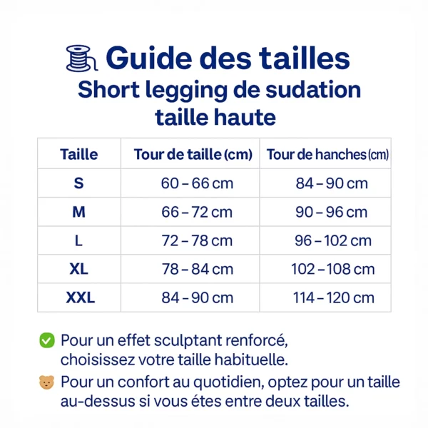 Short legging de sudation taille haute – Affine la silhouette, brûle les graisses, effet ventre plat immédiat – Image 3