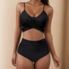 Maillot de bain gainant taille haute​– Effet ventre plat, maintien parfait, silhouette affinée
