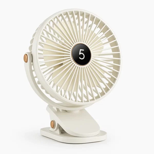 Ventilateur rechargeable usb pour transat plage – Fraîcheur nomade en été – Compact, silencieux et orientable – Image 8