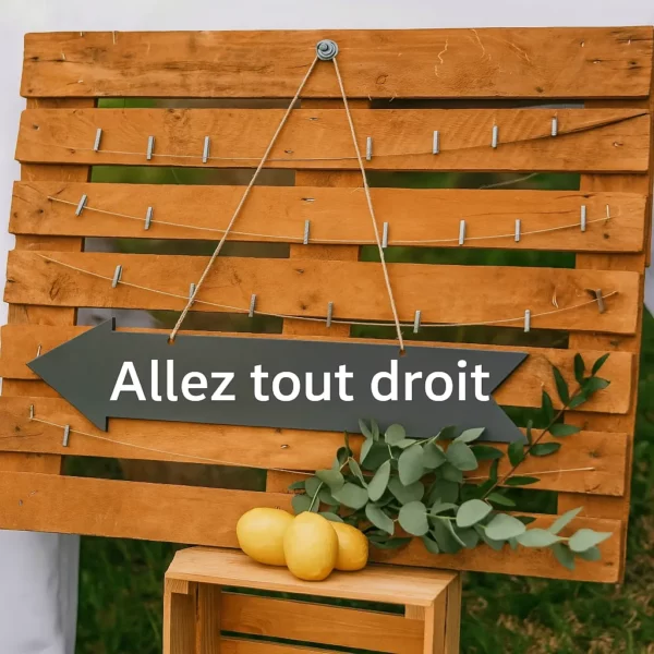Pancartes directionnelles en bois pour événement – Image 7