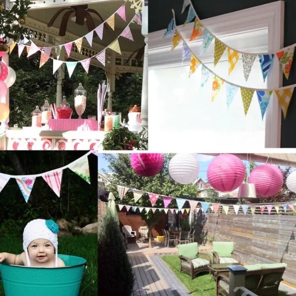 Guirlande fanions pour fête jardin enfant – Image 3