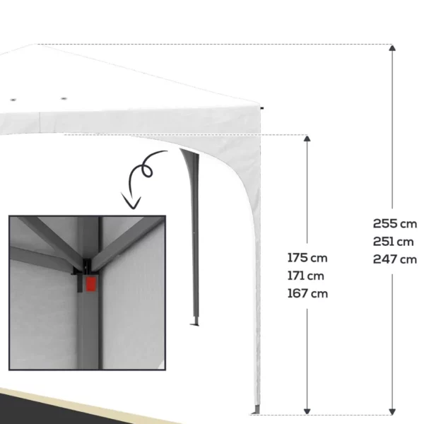 Tente pliable pour buffet extérieur rapide – Image 5