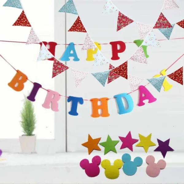 Guirlande fanions pour fête jardin enfant – Image 2