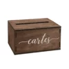 Boîte en bois pour cartes de vœux baptême