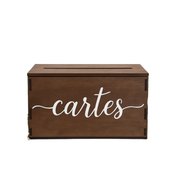 Boîte en bois pour cartes de vœux baptême – Image 6