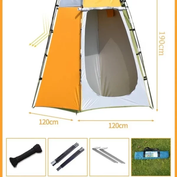 Cabine de plage pliable pop up – Intimité instantanée et protection UV pour vos journées en bord de mer – Image 7