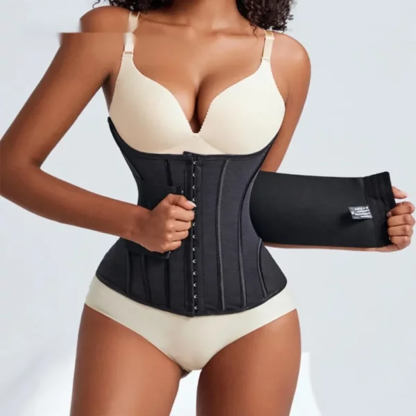 Ceinture gainante réglable taille haute femme – Ventre plat instantané & silhouette affinée – Idéal fitness et post-partum – Image 3