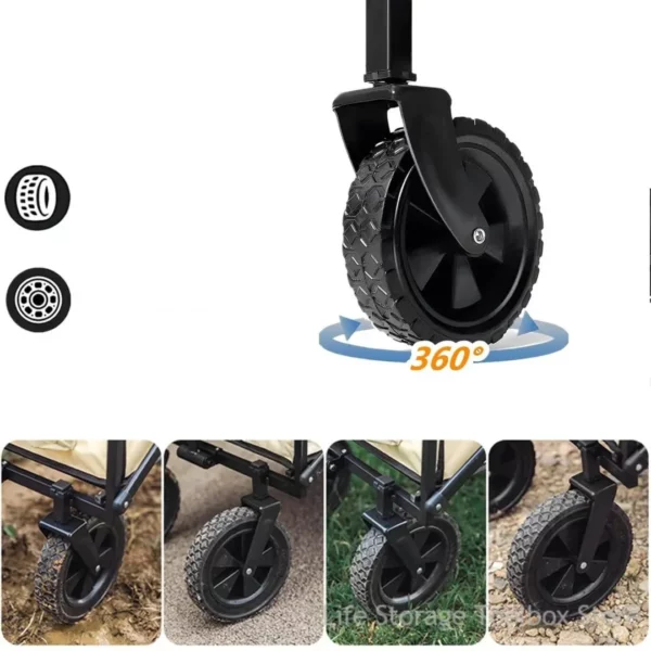 Chariot de plage avec roues tout terrain – Image 6