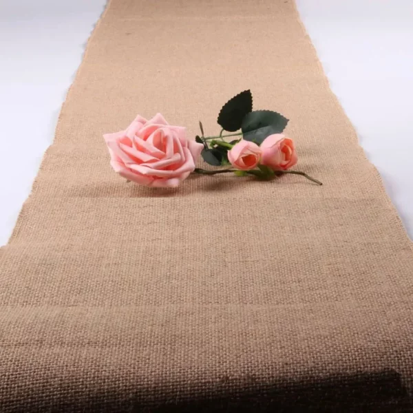 Chemin de table toile de jute naturel – Image 3