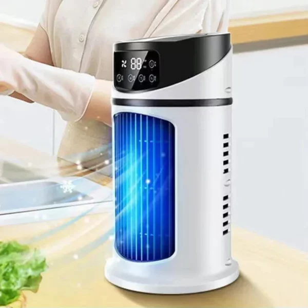 Climatiseur portable avec humidificateur – Fraîcheur instantanée et air purifié pour un été sans souffrance