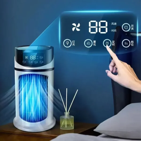 Climatiseur portable avec humidificateur – Fraîcheur instantanée et air purifié pour un été sans souffrance – Image 3