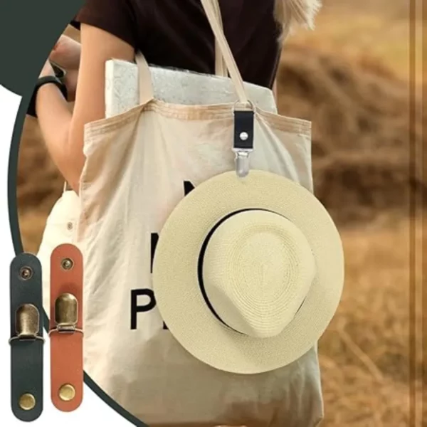 Clip de chapeau magnétique – Gardez votre chapeau en place même par grand vent – Idéal pour la plage et les voyages – Image 2