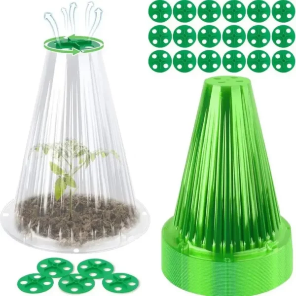 Cloche de protection transparente pour jeunes pousses – Accélérez la croissance et protégez efficacement vos plantations – Image 4