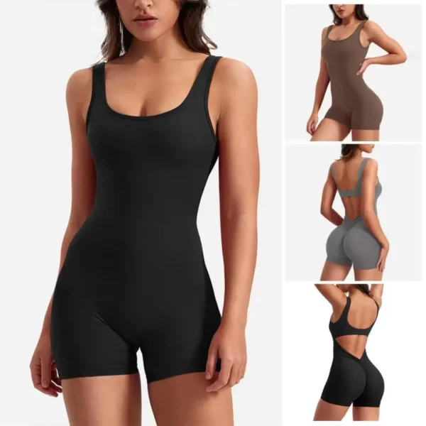 Combinaison gainante sans manches légère été – Silhouette affinée instantanément – Parfaite pour sublimer vos courbes en été – Image 4