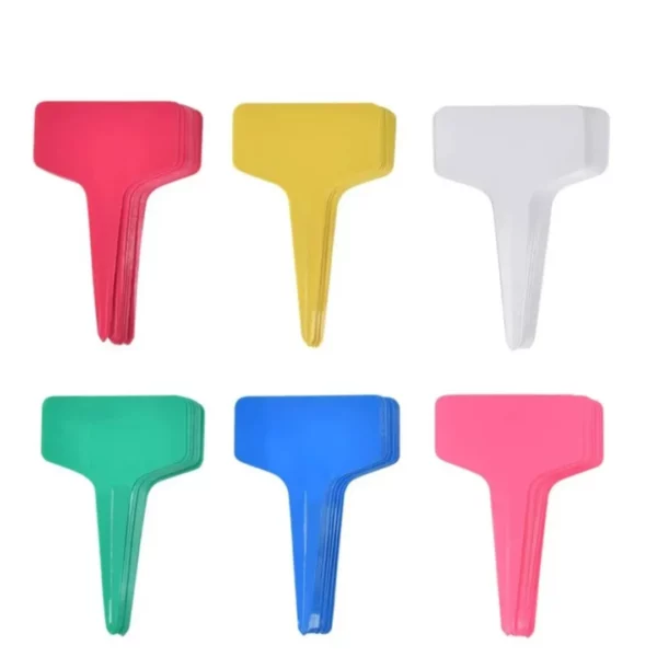 Étiquettes plantes jardin en plastique coloré – Repérage facile et durable de vos semis et fleurs – Lot multicolore résistant aux intempéries – Image 2